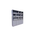 123schrank Regal Florida - 200x40x220H cm - schlankes Design - 4 grifflose Türen - 5cm Fachbodenstärke
