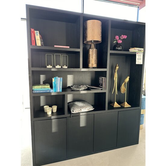 123schrank Kleiderschrank Formentera - 200x35x235H cm - Fachbodenstärke 4cm - 4 grifflose Push-to-open-Türen - schlichtes Design