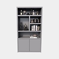 123schrank Sideboard San Diego - 120x40x220H cm - 2 push-to-open Türen - offene Fächer - grifflose Türen - 5cm Bodenstärke