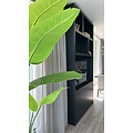 123schrank TV-Kleiderschrank Isla Bonita - 150x30x240H cm - Eiche - schlichtes Design - 2 grifflose Türen - TV-Fach - Cinewall - offene Einlegeböden - Eichenfurnier