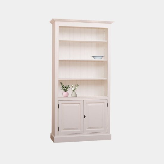 123schrank Bücherregal Den Bosch - 110x40x210H cm - 2 geschlossene Türen - 3 verstellbare Einlegeböden