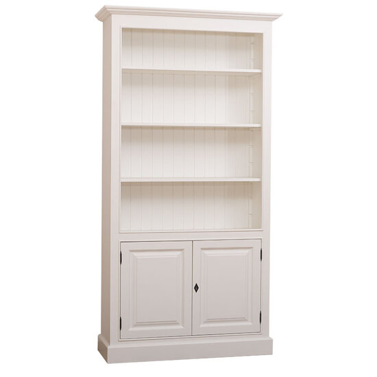 123schrank Bücherregal Den Bosch - 110x40x210H cm - 2 geschlossene Türen - 3 verstellbare Einlegeböden