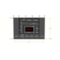 123schrank TV-Fachschrank Austin - 350x40x240H cm - offene Fächer - 6 grifflose geschlossene Türen - TV-Fach - Cinewall - schlankes Design