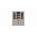 123schrank Buffetschrank Barletta - 140x48x160H cm - Dienstmädchenschrank - 2 Schranktüren - offener Mittelraum - 3 Soft-Close-Schubladen