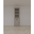 123schrank Vitrine Tarente 01 - 70x45x220H - 1 Schranktür - 1 Soft-Close-Schublade - 1 geschlossene Tür