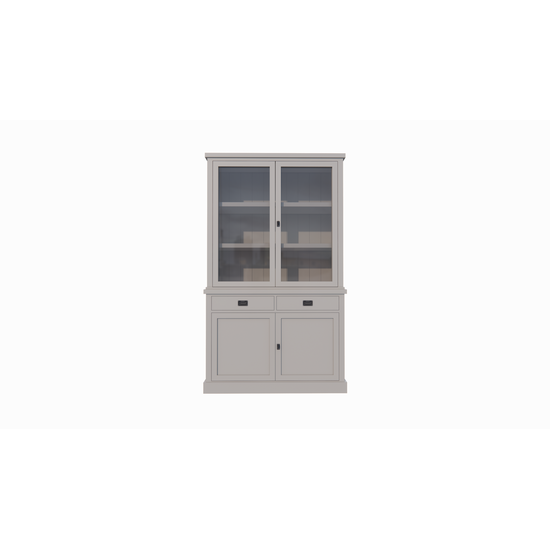 123schrank Buffetschrank Tarente 02 - 130x45x220H - 2 Schranktüren - 2 Soft-Close-Schubladen - 2 geschlossene Türen