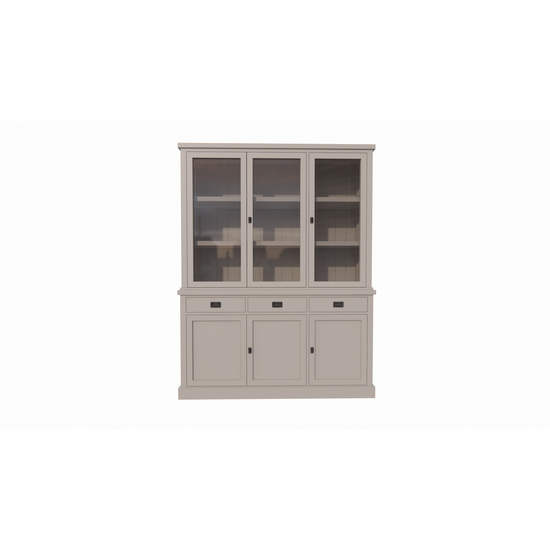 123schrank Buffetschrank Tarente 03 -170x45x220H - 3 Schranktüren - 3 Soft-Close-Schubladen - 3 geschlossene Türen