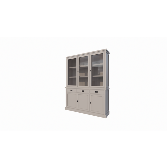 123schrank Buffetschrank Tarente 03 -170x45x220H - 3 Schranktüren - 3 Soft-Close-Schubladen - 3 geschlossene Türen