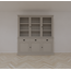 123schrank Buffetschrank Tarente 04 -200x45x220H - 3 Schranktüren - 3 Soft-Close-Schubladen - 3 geschlossene Türen