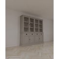 123schrank Buffetschrank Tarente 05 - 220x45x220H - 4 Schranktüren - 4 Soft-Close-Schubladen - 4 geschlossene Türen