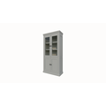 123schrank Vitrine Foggia 02 - 107x48x225H cm - 2 Schranktüren - 2 geschlossene Türen - rustikaler/klassischer Dekorrahmen