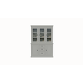 123schrank Buffetschrank Foggia 03 - 160x48x225H cm - 3 Schranktüren - 3 Soft-Close-Schubladen - 2 geschlossene Türen - rustikaler/klassischer Dekorrahmen