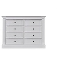 123schrank Schubladenblock Reims - 100x45x95H cm - 9 Soft-Close-Schubladen - rustikale Ausführung