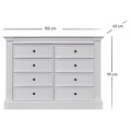 123schrank Schubladenblock Reims - 100x45x95H cm - 9 Soft-Close-Schubladen - rustikale Ausführung