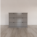 123schrank Kommode Vannes - 120x45x95H cm- 3 Soft-Close-Schubladen - modernes Design