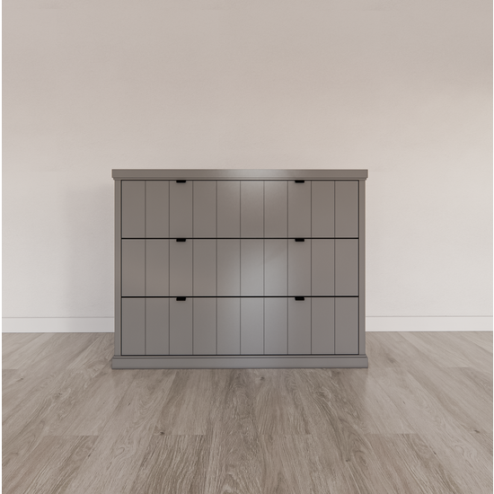 123schrank Kommode Vannes - 120x45x95H cm- 3 Soft-Close-Schubladen - modernes Design