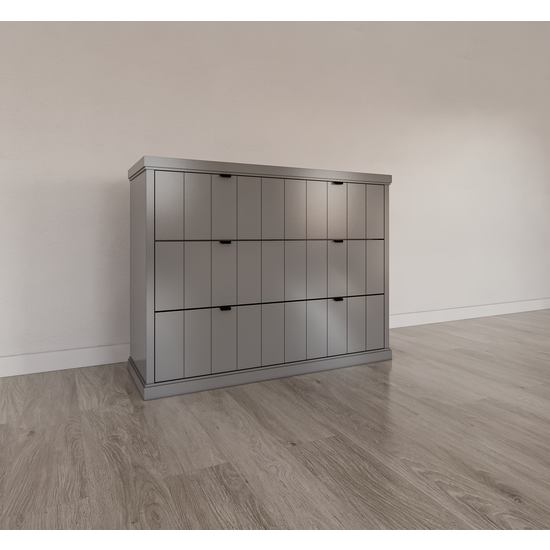 123schrank Kommode Vannes - 120x45x95H cm- 3 Soft-Close-Schubladen - modernes Design