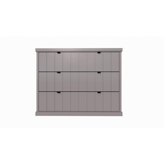 123schrank Kommode Vannes - 120x45x95H cm- 3 Soft-Close-Schubladen - modernes Design