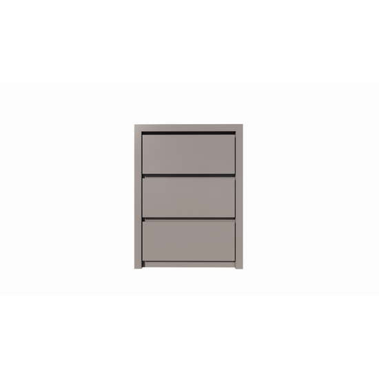 123schrank Nachttisch/Schubladenblock Vigo - 45x55x60H cm - 3 grifflose Soft-Close-Schubladen - schlankes Design