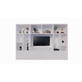 123schrank TV-Fachschrank Campos - 350x40x240H cm - TV-Fach - Cinewall - 4 push-to-open Türen - offene Fächer - schlankes Design - 5cm Fachboden- und Rahmenstärke