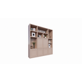 123schrank Lagerschrank Salvador - 220x40x230H cm - offene Fachböden - 6 aufschiebbare Türen - Fachböden hinter den Türen