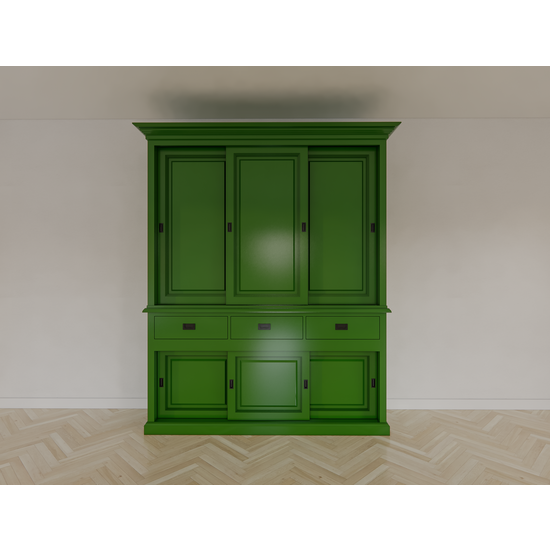 123schrank Buffetschrank Buenos Aires - 180x50x230H cm - geschlossene Türen - 6 Schiebetüren - 3 Soft-Close-Schubladen