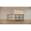 123schrank Sideboard/Theke Belo - 200x45x80H cm - 4 Flügeltüren - Ganzglas