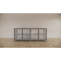 123schrank Sideboard/Theke Belo - 200x45x80H cm - 4 Flügeltüren - Ganzglas