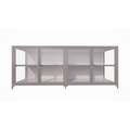 123schrank Sideboard/Theke Belo - 200x45x80H cm - 4 Flügeltüren - Ganzglas