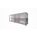 123schrank Sideboard/Theke Belo - 200x45x80H cm - 4 Flügeltüren - Ganzglas