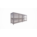 123schrank Sideboard/Theke Belo - 200x45x80H cm - 4 Flügeltüren - Ganzglas