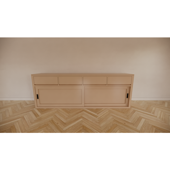 123schrank Sideboard Neiva - 250x50x90H cm - 2 Schiebetüren - schlankes Design