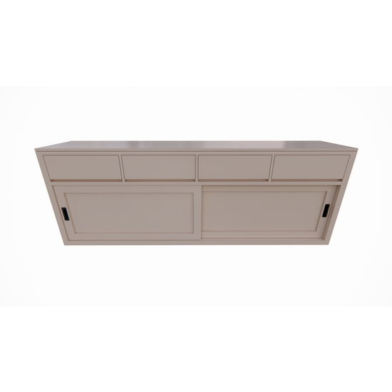 123schrank Sideboard Neiva - 250x50x90H cm - 2 Schiebetüren - schlankes Design
