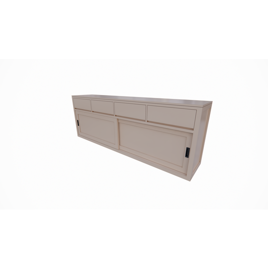 123schrank Sideboard Neiva - 250x50x90H cm - 2 Schiebetüren - schlankes Design