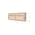 123schrank Sideboard Neiva - 250x50x90H cm - 2 Schiebetüren - schlankes Design