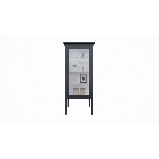 123schrank Vitrine Pasto - 70x50x180H cm - auf Beinen - schlichtes Design