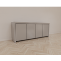 123schrank Chaves Sideboard - 200x50x80H cm - grifflose Türen - 4 Push-to-open-Türen - schlankes Design