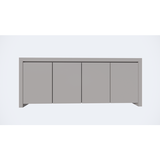 123schrank Chaves Sideboard - 200x50x80H cm - grifflose Türen - 4 Push-to-open-Türen - schlankes Design