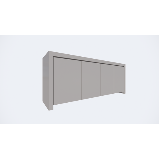 123schrank Chaves Sideboard - 200x50x80H cm - grifflose Türen - 4 Push-to-open-Türen - schlankes Design
