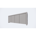 123schrank Chaves Sideboard - 200x50x80H cm - grifflose Türen - 4 Push-to-open-Türen - schlankes Design