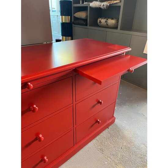 123schrank Kommode Bora Bora - 160x50x80H cm - 9 Soft-Close-Schubladen - 3 ausziehbare Einlegeböden - schlichte Ausführung