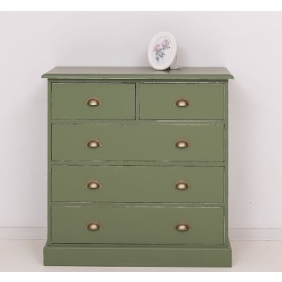 123schrank Kommode Kreta - 100x50x100H cm - 5 Soft-Close-Schubladen - schlichte Ausführung