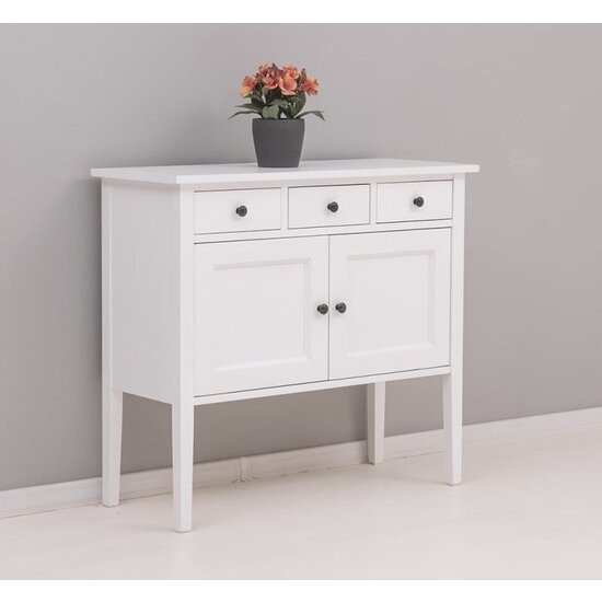 123schrank Kommode Athen - 100x40x90H cm - 3 Soft-Close-Schubladen - 2 Türen