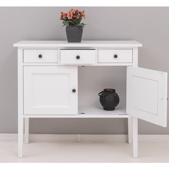 123schrank Kommode Athen - 100x40x90H cm - 3 Soft-Close-Schubladen - 2 Türen