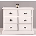 123schrank Rhodos Kommode - 100x35x80H cm - 6 Soft-Close-Schubladen