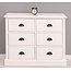 123schrank Rhodos Kommode - 100x35x80H cm - 6 Soft-Close-Schubladen