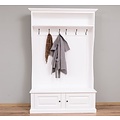 123schrank Kleiderschrank Mykonos - 150x50x220H cm - Garderobe mit Bank - 2 Schranktüren