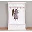 123schrank Kleiderschrank Mykonos - 150x50x220H cm - Garderobe mit Bank - 2 Schranktüren