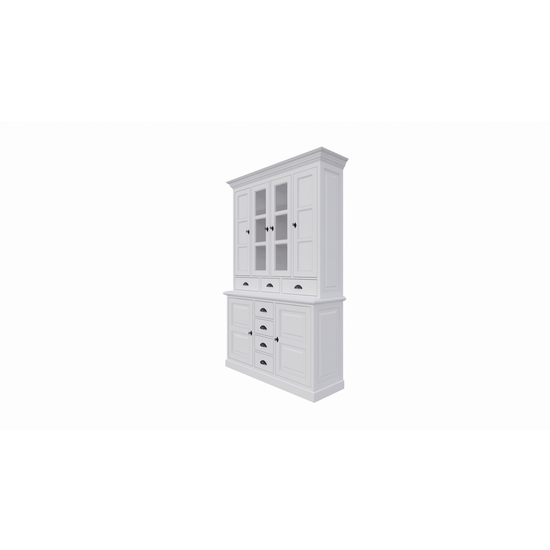 123schrank Buffetschrank Bangkok - 150x50x240H cm - 6 Türen - 7 Soft-Close-Schubladen - 2 Glastüren