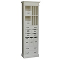 123schrank Büroschrank Porto 70x35x220H cm - offene Regale - mehrere Schubladen